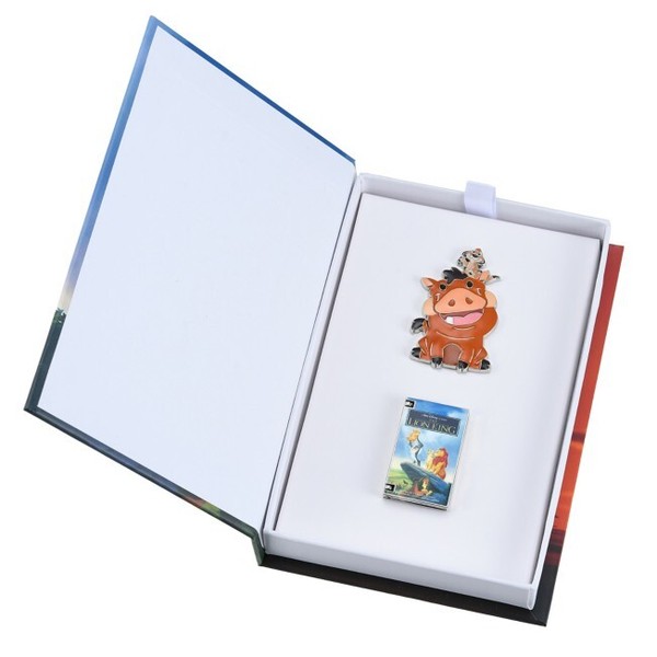 Disney Store Japan Timon & Pumbaa Pin-Anstecker-Set Im Vhs-Stil, Box Mit...-image