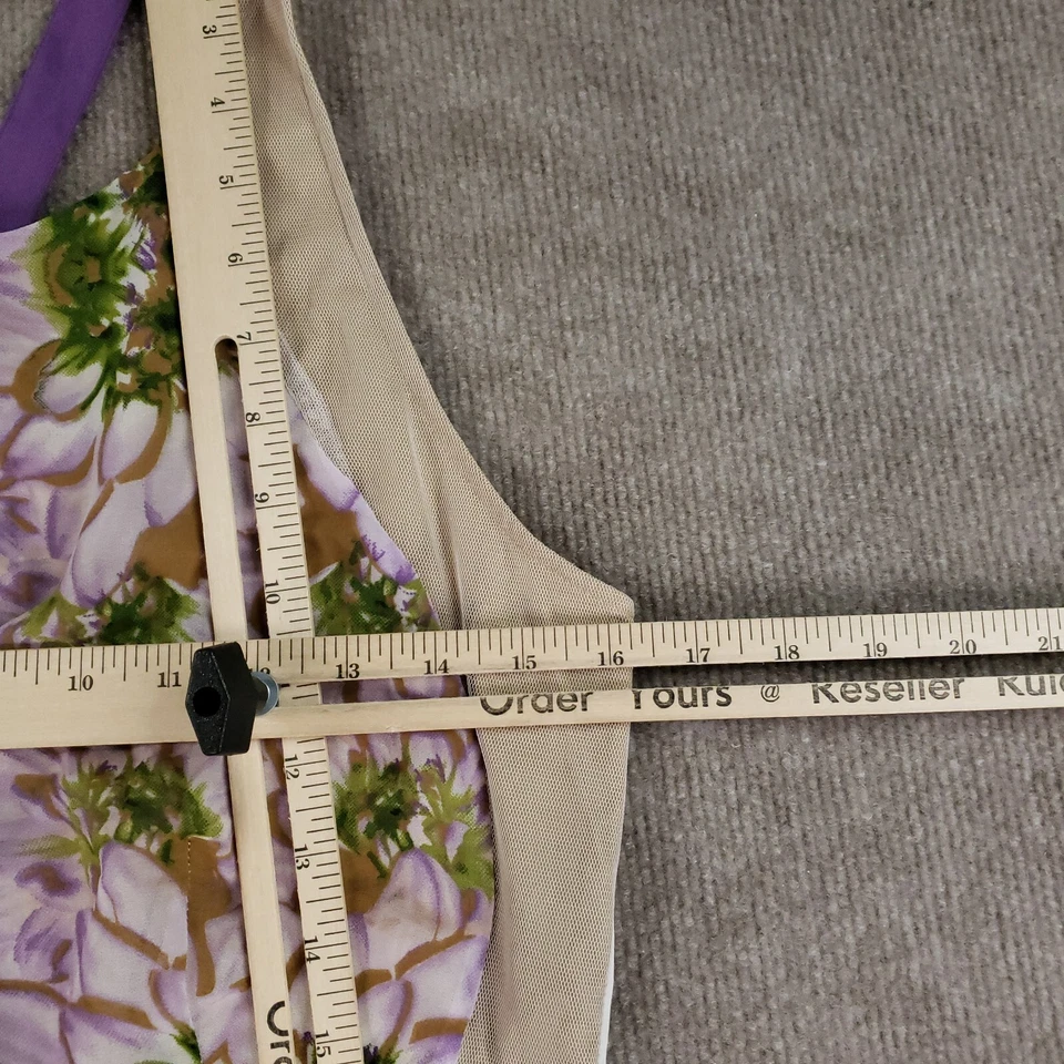 Vestido para mujer W118 By Walter Baker mediano púrpura verde blanco forrado ligero Foto 4 de 4