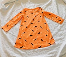 New Toddler Girl Halloween Dress Sizes 2T 3T 4T Orange Bats Moon