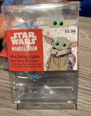 2023 Disney STAR WARS Yoda Child GROGU 20 Mini LED Light String 7 Ft Christmas