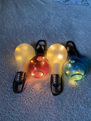 Battery powered garden lights hanging Light Bulb Shape | eBay