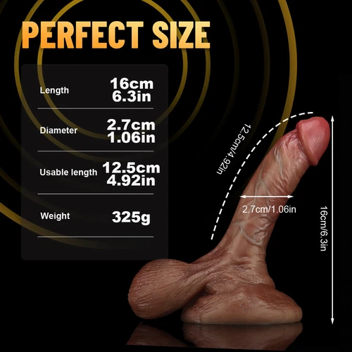 Riesiger großer Dildo Flüssigsilikon Realistisches Hautgefühl Penis Saug-Big-Dick Toy - Bild 13 von 19