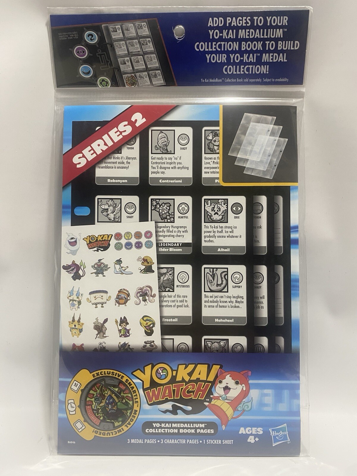 Yo-Kai Watch Series 2 Medallium Book Pages with Snartle Medal - Brand New