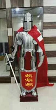 Medieval Knight Suit Of Armor Wearable Crusader Combat Full Body Armor Larp Suit