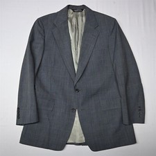 Vtg Stafford 40S Gray Glenn Check USA Made Wool Mens Blazer Sport Coat Jacket
