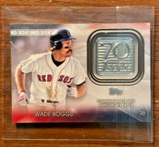 Wade Boggs #T70P-WB 2021 Topps Update 70th Anniversary Logo Patch Boston Red Sox