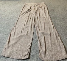 Thread & Supply Wide Leg Pants Women’s M Gray Black Printed Pockets City Career