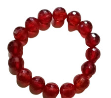 Pulsera Rojo Ojo Naga Gema Joyería Talismán Buda Tailandés Amuleto Cuentas 10mm.