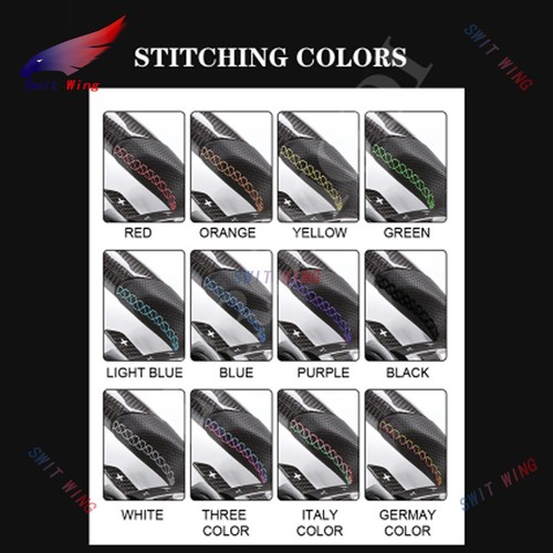 Carbon Fiber Sport Steering Wheel For BMW M5 F10 M6 F06 F12 F13 Alcantara Blue - Picture 7 of 8