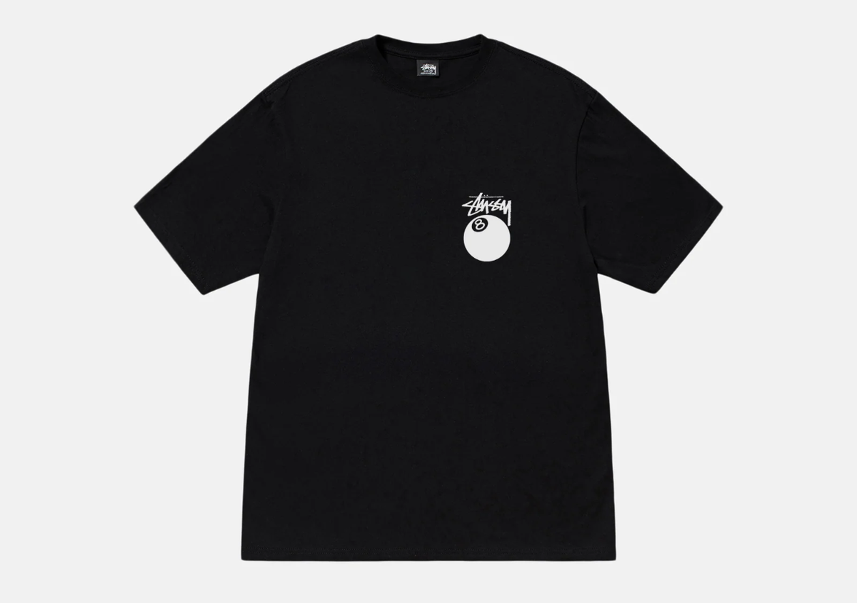 Stussy '8 Ball' T Shirt - Black Size Medium 1904103-BLK Tee | eBay
