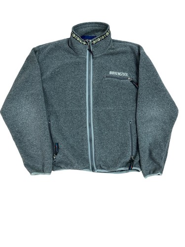 Birkenstock, Vintage PolarTec Birkenstock Employee Fleece Jacket w/ Sandals Print -Size Small
