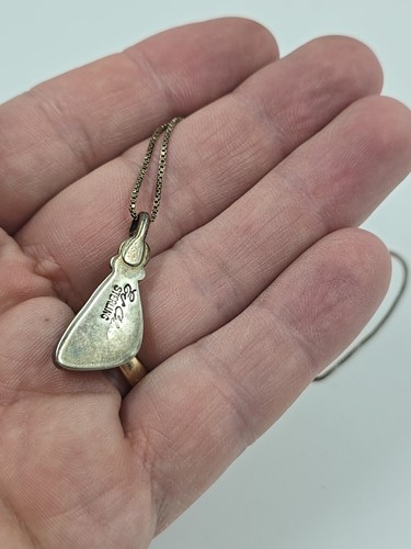 Vintage Ev Chee Navajo Sterling Silver Necklace And Pendant - Picture 6 of 6