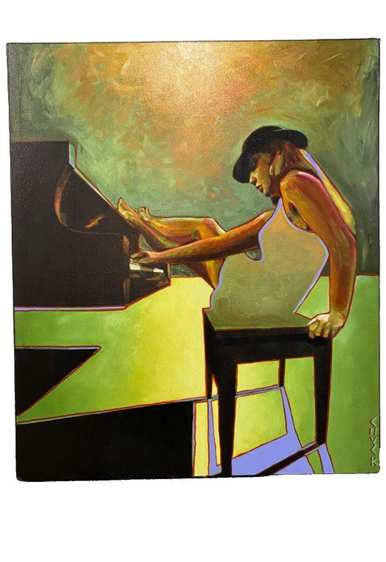 Chuck Hamilton Original Painting of  Diana Krall "Jazzmine"