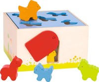 Sort Box Bauernhoftiere 16,5 X 16 X 9,5 Cm, Holz, 5 Tiere, Per StüCk Goki Spiel
