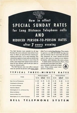 Magazine Ad - 1936 - AT&T / Bell System - long distance rates