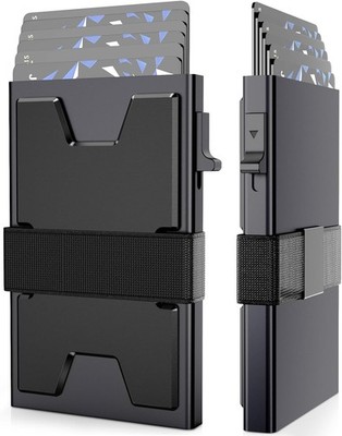 RealPlus Kartenhalter schlankes POP-UP-Kartenetui,Slim Wallet mit RFID