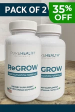 Pure Health Research ReGrow Hair Activation Formula 120 Capsules New Sealed