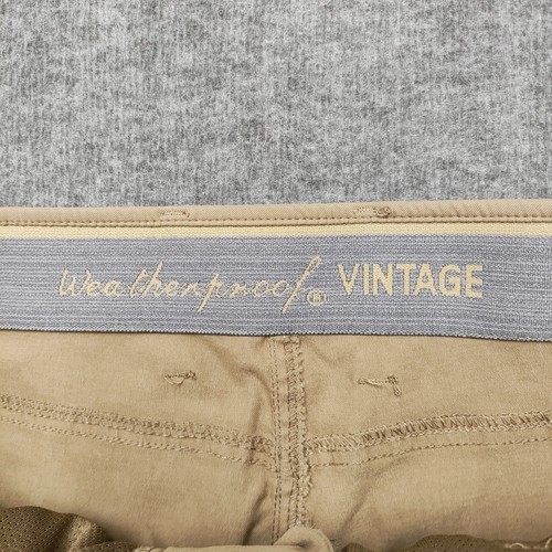 Weatherproof Vintage Pants Mens 36x30 Brown Regular Fit Light Zip Pocket Travel - Bild 7 von 12