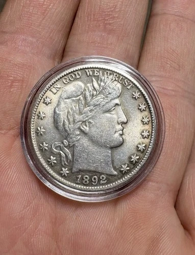 1892-S Barber Half Dollar Key Date VG/F Better Detail Nice Coin