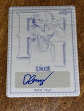 DREW GRAY 2020 LEAF PERFECT GAME BLACK PLATE AUTOGRAPH #1/1 CUBS MYRTLE PELICANS