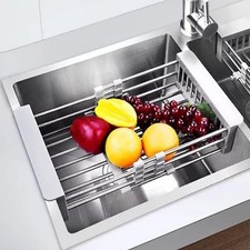 Large Dish Drying Rack - Extendable Rack, Multifunctional Gray 