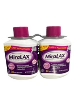 Miralax Powder Laxative 17 g Colitis Treatment - 68 doses (2 Bottles)