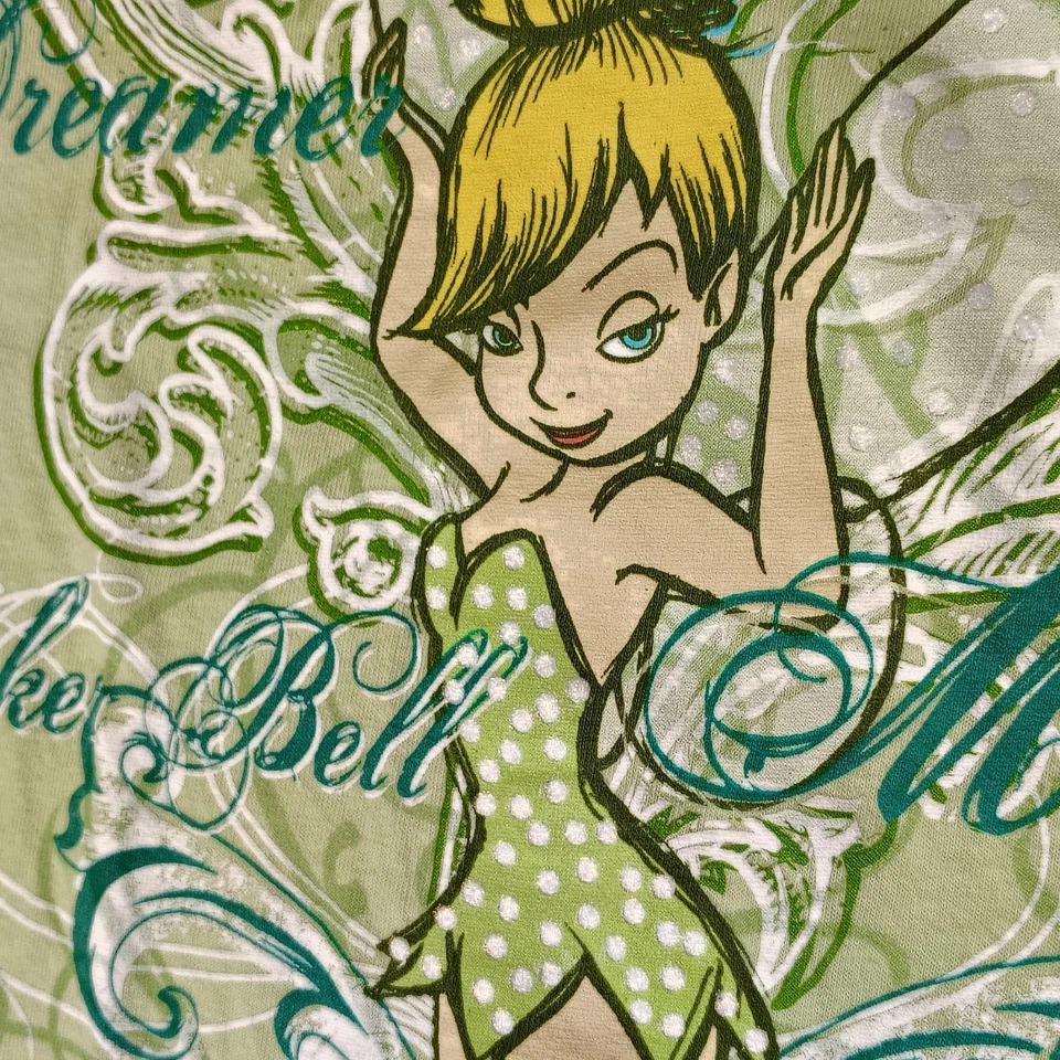 Camisa gráfica feminina Disney Store Tinker Bell glitter grande fada manga curta - Imagem 4 de 4