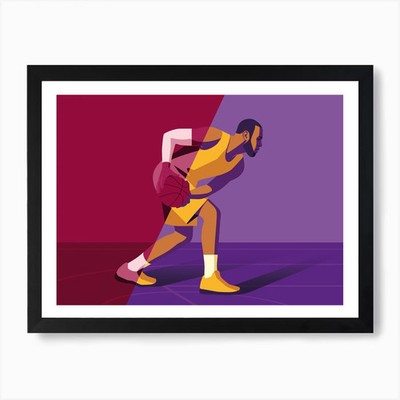 Lebron James Kunstdruck gerahmt Wandbild Poster Leinwanddruck Bild