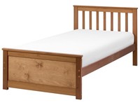 Minimalistischer Bettrahmen Aus Holz Braun Mit Lattenrost 90X200 Cm Olendon