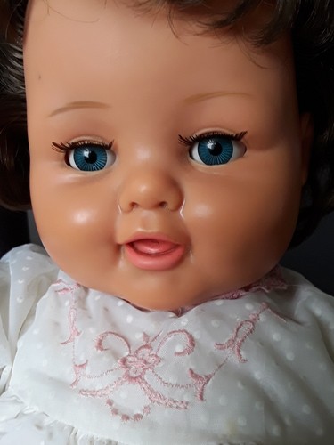 POUPON CRIEUR RAYNAL ANCIEN VERS 1960 TETE EN RODOHID HAUT : 37 cm EUR