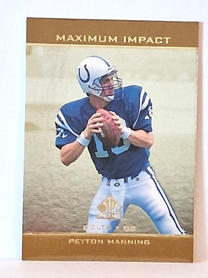 1998 SP AUTHENTIC PEYTON MANNING MAXIMUM IMPACT RC #SE11 INDIANAPOLIS COLTS