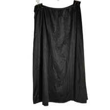 Vanity Fair Black Nylon Lace Trimmed Full Slip Style 11 711 Size L 42
