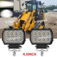 2PCS square LED WORK LIGHTS Fit CAT Skid loader 259D3 236D3 262D 259D 272D2 XHP