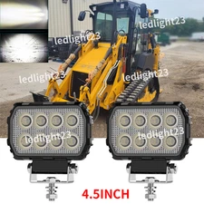 2PCS square LED WORK LIGHTS Fit CAT Skid loader 259D3 236D3 262D 259D 272D2 XHP