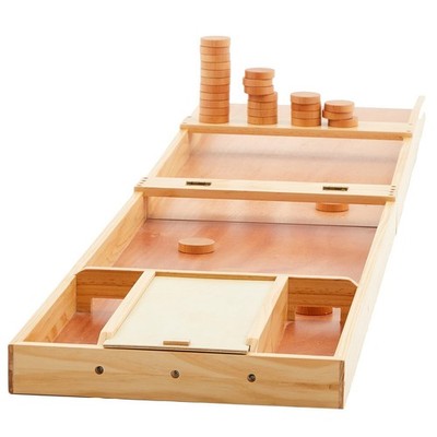 CroBlissful Folding Dutch Shuffleboard Wooden Dutch Shuffleboard with Accesso...