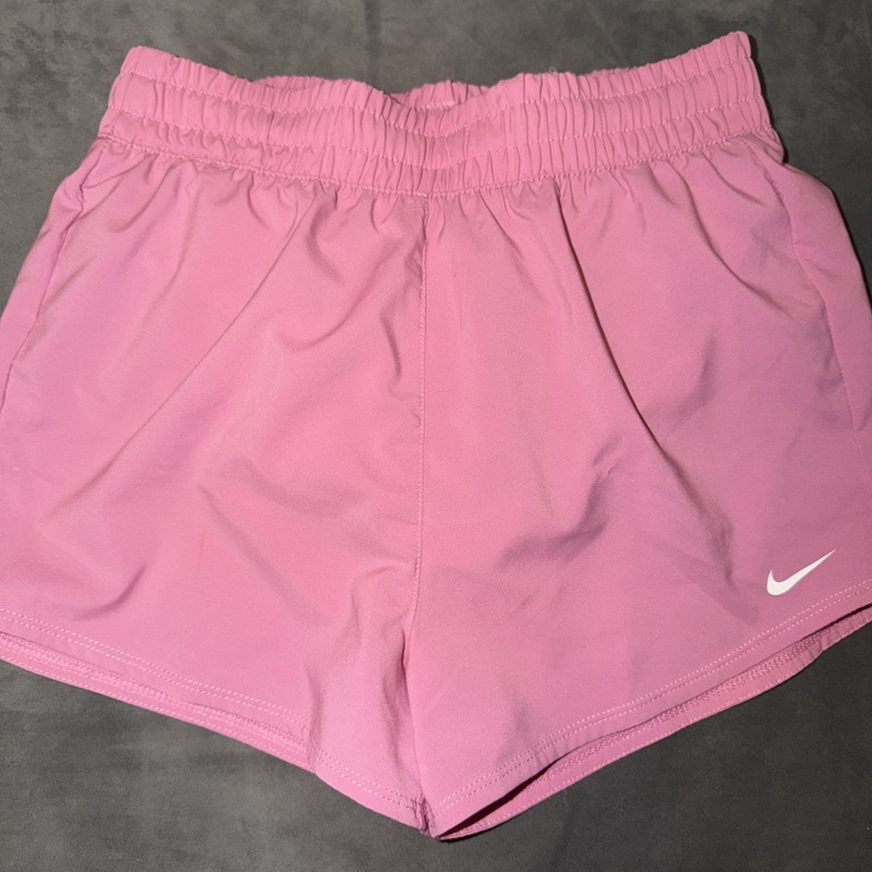 Nike Girls Youth Dri-Fit Shorts Pink With Brief Lining Sz Large