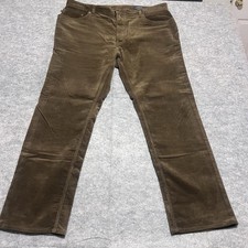 Polo Ralph Lauren Men  s Corduroy Straight Fit 40x30 Brown Pants Few Bleach Stain