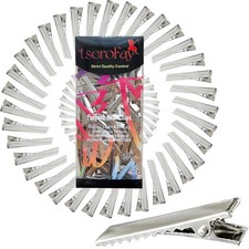 TseroFay 120Pcs Alligator Hair Bows Clips for Crafts, 4.5cm/1.77" DIY Bow Clips