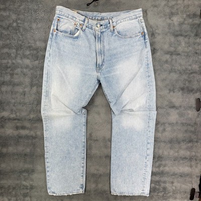 Levi's Men's Premium 551 Z Straight Jeans Size 36x32 Relaxed Big E Distressed