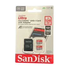 New ~ Sandisk Ultra 128Gb Class 10 Uhs-1 U1 Microsdxc Memory Card 2 Pack