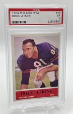 1964 Philadelphia Football #15 Doug Atkins Chicago Bears PSA 5 Nice Eye Appeal