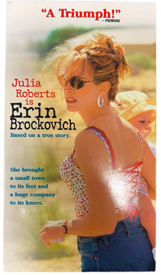 VHS: Erin Brockovich - Albert Finney, Julia Roberts, Aaron Eckhart (VHS492) NEW 