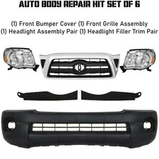 Front Bumper Cover Fascia Grille Assembly Kit For 2005-2011 Toyota Tacoma
