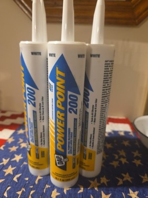 Lot Of 6 DAP Power Point 200 All Purpose Siliconized Acrylic Latex Caulk (White)