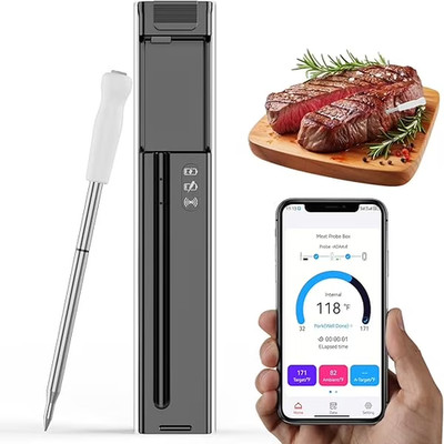 Smart Wireless Meat Thermometer - Bluetooth Digital Food Cooking Thermometer APP
