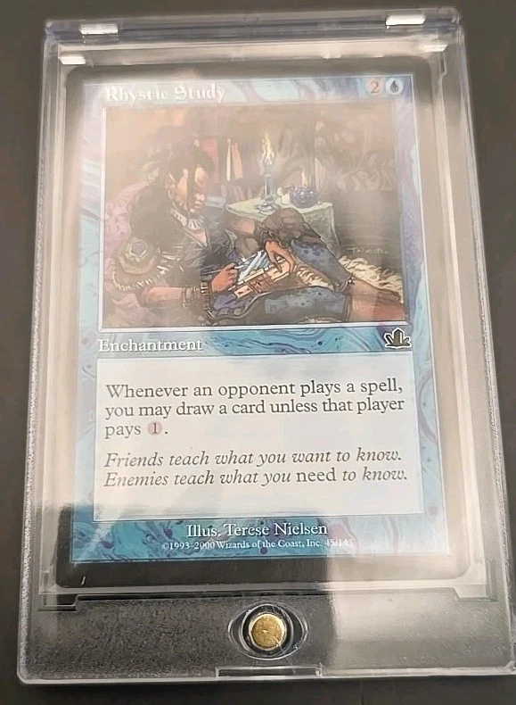 Rhystic Study Prophecy MTG Regular Lightly Played  - Image 3 of 3