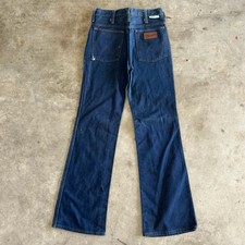 Vintage 70s Wrangler No Fault Denim Flared Bootcut Jeans Size 27X30 NWT