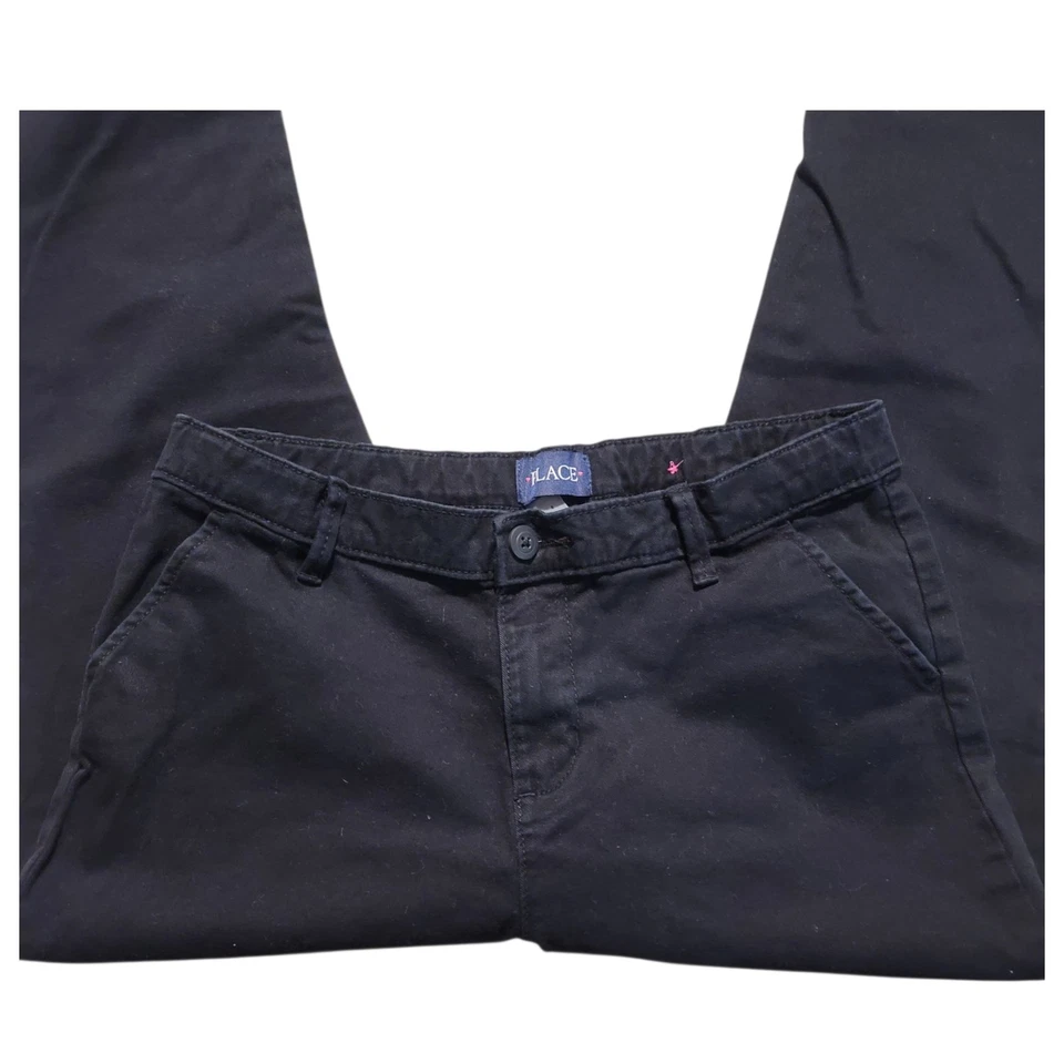 Calça uniforme perna reta preta feminina Children's Place, tamanho 16 - Imagem 2 de 4