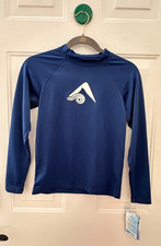 Kanu Surf navy white LS rashguard top, New w/Tags, UPF 50 , boys size 14/16