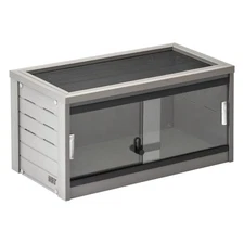 Small Grey ECOFLEX Reptile Habitat Moisture Resistant with Sliding Doors
